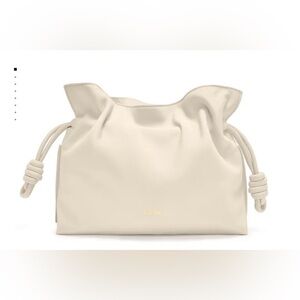 LOEWE Flamenco clutch in Nappa calfskin, Angora, medium, authentic, new with tag